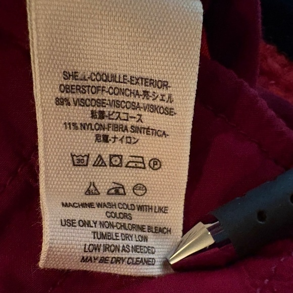 Free People Red/Burgundy/Cream Striped Pants; Size 6 - Picture 10 of 12